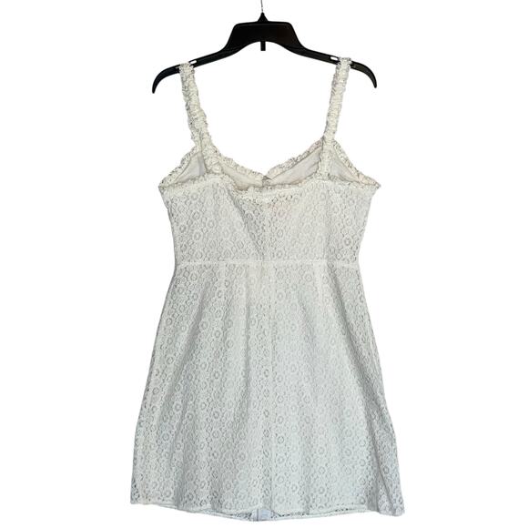 Storia Mini Dress Eyelette Lace Hook-and-Eye Shift - Picture 8 of 13